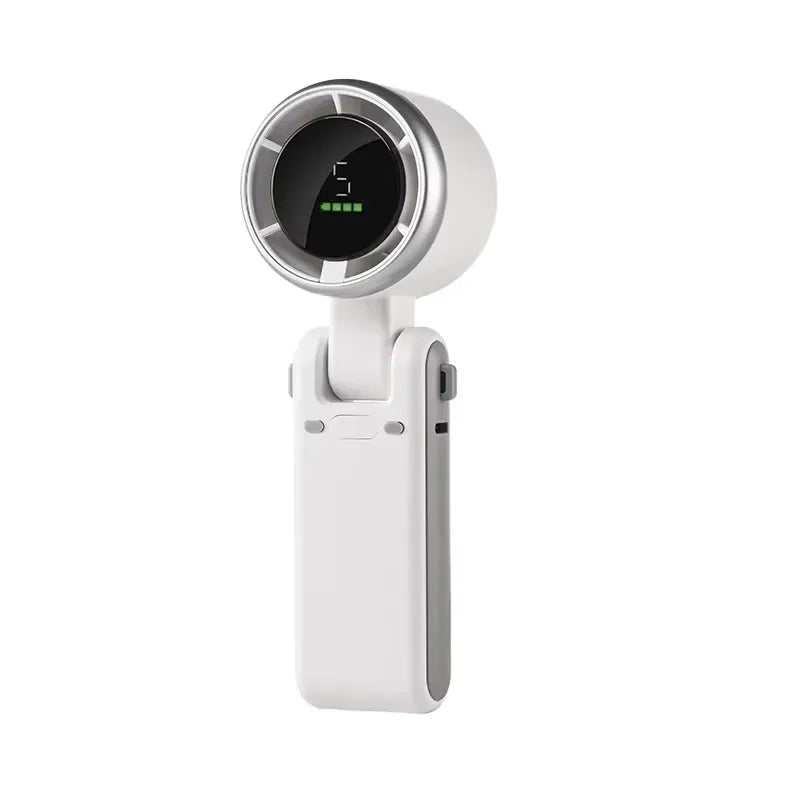 2025 New Hanging Neck Outdoor 180 Degree Folding Desktop Mini Fan Hand-Held Folding High-Speed Powerful Turbo Fan