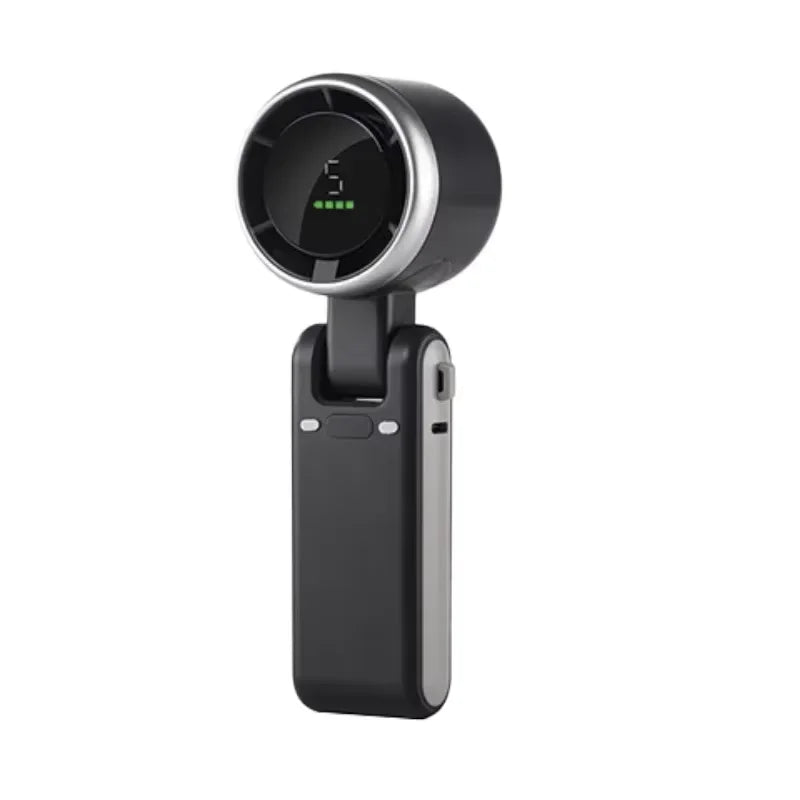 2025 New Hanging Neck Outdoor 180 Degree Folding Desktop Mini Fan Hand-Held Folding High-Speed Powerful Turbo Fan